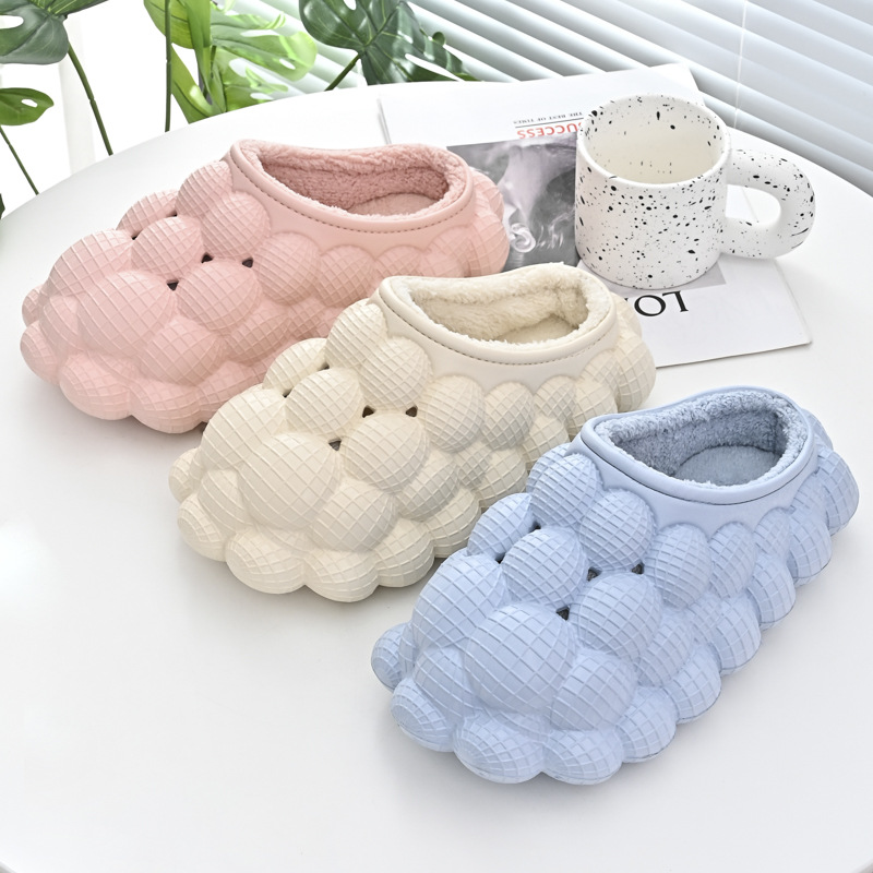 Pantoufles de chambre à coucher pour femmes, pantoufles pour dames, diapositives à bulles de haute qualité avec breloques