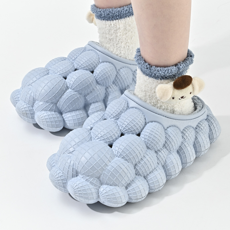 Pantoufles de chambre à coucher pour femmes, pantoufles pour dames, diapositives à bulles de haute qualité avec breloques