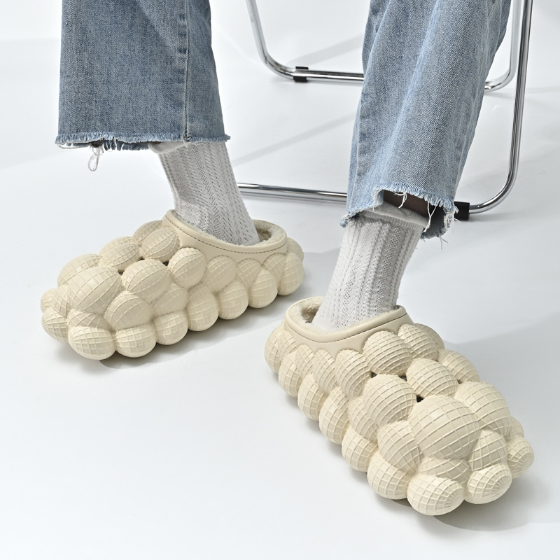 Pantoufles de chambre à coucher pour femmes, pantoufles pour dames, diapositives à bulles de haute qualité avec breloques