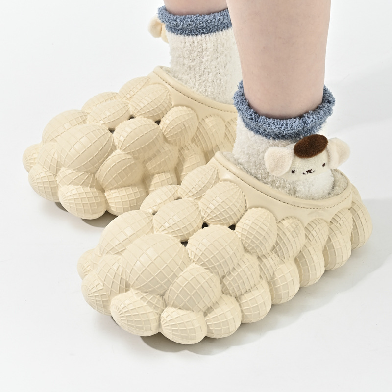 Pantoufles de chambre à coucher pour femmes, pantoufles pour dames, diapositives à bulles de haute qualité avec breloques